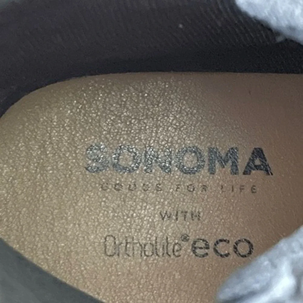 Sonoma‎ Goods For Life Garner Boots Black Faux Leather Lug Sole 8.5